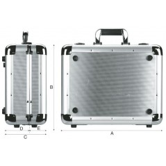 FE 0681 - Valigia in alluminio porta utensili (utensili non inclusi) dim.440x390x185h mm - 