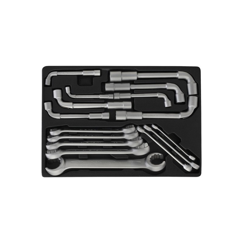 FE C900/B12 - Set di chiavi a pipa e chiavi per raccordi in vassoio termoformato fe c900-b12 - 