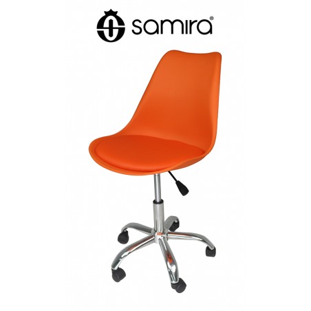 Sedia da ufficio girevole, sedia da scrivania arancione con rotelle mod. SALLY