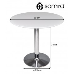 Tavolo rotondo 80 cm bianco, tavolino da bar mod. RomeoTavoli