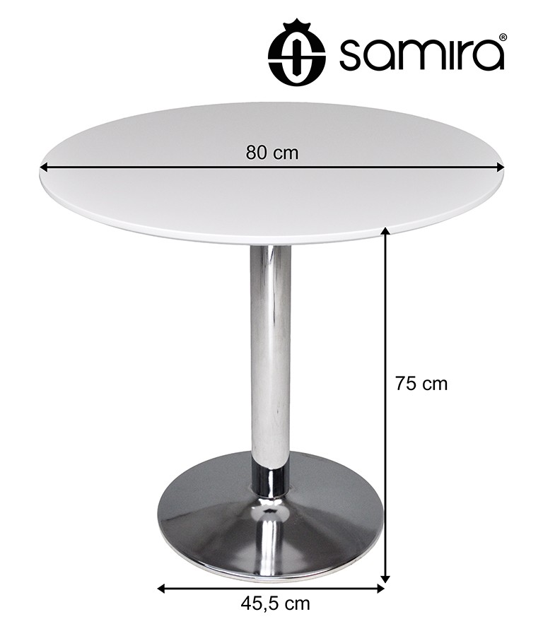 Tavolo rotondo 80 cm bianco, tavolino da bar mod. Romeo199,00 €